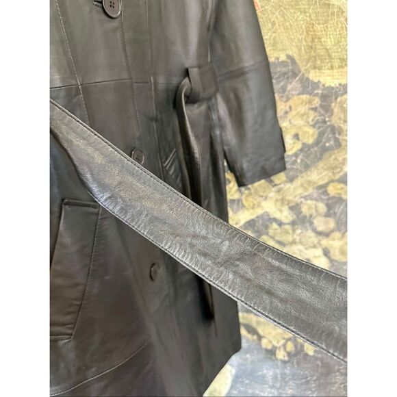New Terra Leather Coat in Black Deadwood Size US 6 - Picture 12 of 12